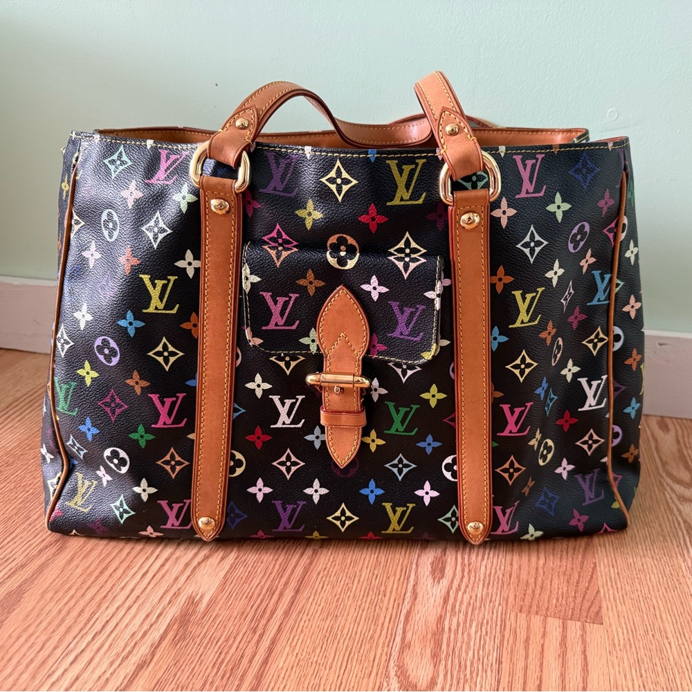 Louis vuitton aurelia gm tote multicolor monogram murakami with pochette y2k